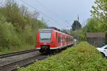 Nachschuß auf den 425 257-3 der als S2 gerade gen Binau verlässt am Mittag des 29.4.2021