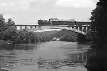 ex �BB 378.32 am 16.6.1985 auf der Regenbr�cke in Blaibach.
