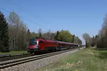 1116 250 auf dem Weg nach Innsbruck am 21. April 2021 bei Brannenburg im Inntal.