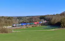 186 386 mit DGS 40679 am 14.04.2021 bei Edlhausen.