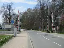 Bahnübergang in Heiligendamm für die Mollistrecke.Aufgenommen am 01.Mai 2021.
