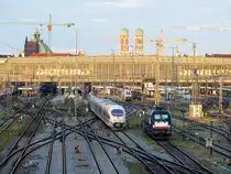 DB 403 xxx als ICE 520 nach Frankfurt (M) Hbf, am 28.07.2021 bei der Ausfahrt in München Hbf.