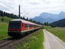 Weiter ging es mit der RB 30617 von M�nchen nach Mittenwald, hier f�hrt die RB zur�ck nach M�nchen. 