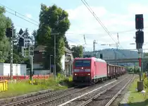 DB 185 057-7 mit einem Mischer Richtung Frankfurt, am 25.08.2021 in Wirtheim.
