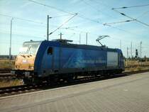 146 520-2  HSH Nordbank  am 05.08.2007 beim rangieren im Bahnhof Bitterfeld.