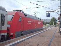 101 093-3 PEP  Unsere Z�ge schonen die mwelt  schob am 04.08.2007 den InterCity 2039 von Oldenburg(Old) nach Leipzig Hbf.(Halle(Saale)Hbf)