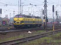 Doppeltraktion BR 55 in Aachen-West vor der �bernahme eines 
G�terzuges in Richtung Montzen/B