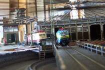 Harzbahn April 2004: Eine Ansammlung von 103ern wartet auf die n�chsten Eins�tze vor den Interregios und IC's.