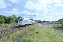 Nachschuß auf den ICE 411 578-8 Ostseebad Warnemünde gen Weinheim Hbf fahrend am 21.9.2021
(Mit besonderem Gruss an den Kutterjäger!)

