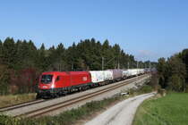 1116 102 mit dem  WALTER-KLV  aus Salzburg kommend am 18. Oktober 2021 bei Grabenstätt im Chiemgau.