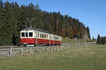 La Traction.
Erinnerung an die 50er Jahre der Chemins de fer du Jura (CJ).
Impressionen vom 23. Oktober 2021 mit dem La Traction ehemals CJ CFe 4/4 601 und Bt 702 von einer herbstlichen Sonderfahrt.
Foto: Walter Ruetsch
