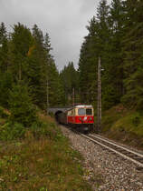 Am 29.09.2021 war E14 der N�VOG (als �BB 1099.014) mit ihrem Zug auf dem Weg nach Mariazell. Gerade wurde der Kienbachtunnel durchfahren.