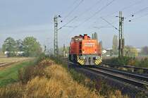 Als Lz ist 275 001 von Chemion am Morgen des 23.10.2021 bei Neuss-Norf unterwegs