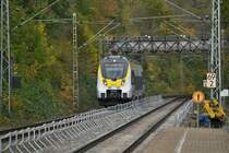 Aus Herboltzheim Jagst kommt der 8442 122 als RB 18 nach Tübingen in Untergriesheim eingefahren 23.10.2021
