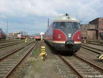 Ein Teil des stuttgarter 612 506-6 steht im BW Braunschweig neben VT 08 520.