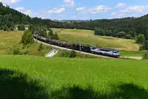 Nach etwa einer Stunde Aufenthalt in Summerau ging es für die 383 210 von ZSSK Cargo und die von MRCE angemietete 193 620 weiter Richtung Süden. Den in Liberec übernommenen Kesselwagenzug brachten sie über den Phyrn und Schoberpass nach Tarvisio. Beim Semmelhof erwartete ich die Leistung und glücklicherweise machte mir keine Fotowolke einen Strich durch die Rechnung. 