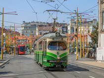 Graz. Triebwagen 267, war zur Saison 2020 regelmäßig auf der Strecke Mariatrost – Eggenberger Straße unterwegs. Am 09.08.2020 konnte ich den Triebwagen beim Steirerhof ablichten.