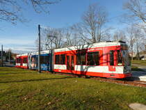 HAVAG 660 als Linie 5 nach Halle (S) Kröllwitz, am 26.11.2021 in Bad Dürrenberg Markt.