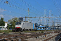 Lok 186 101-2 durchfährt den Bahnhof Pratteln. Die Aufnahme stammt vom 21.09.2021.