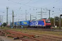 Re 482 015-5 durchfährt den badischen Bahnhof. Die Aufnahme stammt vom 22.09.2021.