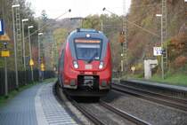 Dieses Bild hat ein Freund mit mir am 14.11.2020 in Friedelhausen geschossen. Es stellt einen TALENT2 (442 292) als RB41 Frankfurt(Main) Hbf dar.