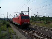 Br 145 068 f�hrt duch Braunschweig Hbf richtung Osten (6.8.2007)