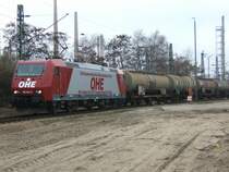 So sieht ein Wintertag im Jahr 2007,im Gbf Hamburg Hohe Schaar, aus.Unteranderem fuhr an diesem Tag auch die 185 534-5 der OHE mit
einem Kesselganzzug aus.