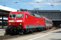 120 114-4 hatte am 15.08.07 die Ehre, den EC 114  W�rthersee  von Klagenfurt nach Dortmund HBF ab M�nchen HBF bis Stuttgart HBF zu �bernehmen. Hier ist sie kurz vor der Abfahrt im M�nchener HBF zu sehen.