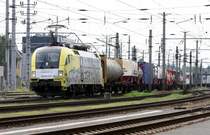 Bosporus - Sprinter ES 64 U2 - 060 bei der Ausfahrt aus dem Linzer Hauptbahnhof am 15. August 2007.