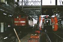 151 104 und 365 202 am 25.3.04 im Bh Saarbr�cken
