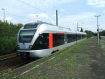 ABELLIO Flirt ET 27 in Wattenscheid bei der Ausfahrt nach Essen Hbf.(14.08.2007)