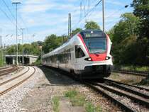 RABe 526 653 am 12.8.07 bei der Einfahrt in Radolfzell