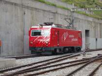 HGe 4/4 102 rangiert in Zermatt. 06.08.07
