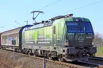 193 582 TX Logistik am 03.03.2022 nördlich von Salzderhelden am BÜ 75,1 in Richtung Hannover