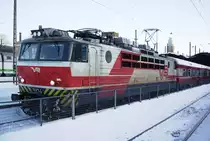 Finnish locomotive Sr1, No. 3104, Helsinki Central Station, 09 Feb 2012.