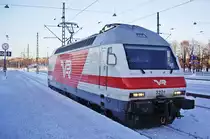 Finnish locomotive VR Sr2, No. 3201, Helsinki Central Station, 09 Feb 2012.