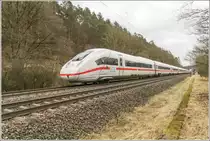 ICE 812 029-7 gesehen am 09.02.2022 im Haunetal.