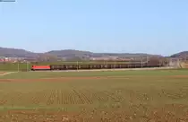 185 254-0 mit dem GC 60320 (München Nord - Offenburg Gbf) bei Gollhofen 23.2.22