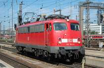 110 352-2 fuhr am 15.08.07 als Lz aus dem M�nchener HBF.