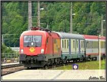 GySev Taurus 1116 064 f�hrt in den Bahnhof Unzmarkt ein.
18.08.2007