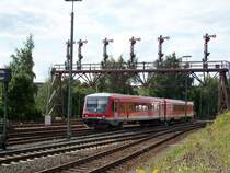 Br 628/928 549 f�hrt aus Braunschweig in den Bad Harzburger Bahnhof ein (18.8.2007)