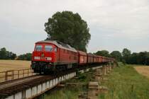 233 217 mit CS 61904 auf der Flutbr�cke bei Tr�glitz (18.07.2007)