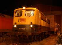 Die letzte in Betrieb befindliche 140 in blau/beiger Lackierung: 140 423 am Freitag, 17. August 2007, in N�rnberg Rbf.