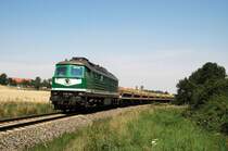 232 429 (V300 004) der Wismut mit �G 66238 bei Frankenau (20.07.2007)