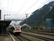 RABe 523 003 -ein Flirt-Triebzug- steht am 16.08.2007 in Erstfeld!