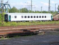 Ein Natowagen am Ende eines abgestellten G�terzuges in Wiesbaden-Ost Gbf; 13.08.2007