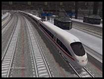 Ein ICE T auf der Jungfernfahrt auf der ABS Berlin- Hamburg. Hier kurz vor Abfahrt im Bhf Hamburg Hbf. (PT 18).