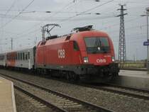 Taurus 1116 095-9 mit einem Regionalzug am 3.8.07, 14.04 Uhr kurz vor Parndorf