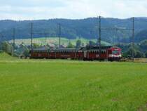 RM / bls  Regionalzug mit RBDe 4/4  + B + ABt unterwegs im Emmental am 12.07.2007