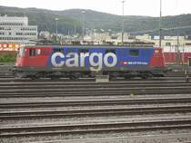 Ae 610 519  Giubiasco  im neuen Cargo Look wartet im RBL auf neue Leistungen.

RBL 20.08.07